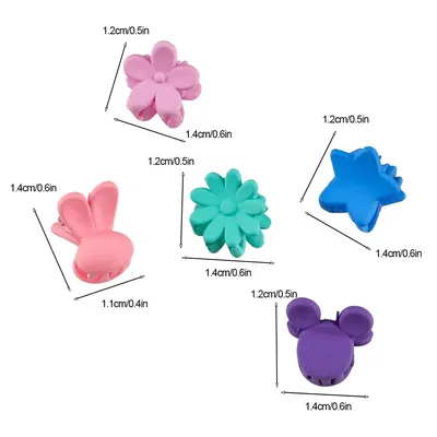 New Children's Barrettes 10 PCs Colorful Cartoon Baby Small Jaw Clip Bangs Broken Hair Princess