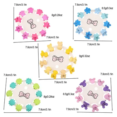 New Children's Barrettes 10 PCs Colorful Cartoon Baby Small Jaw Clip Bangs Broken Hair Princess