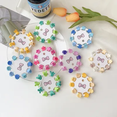 New Children's Barrettes 10 PCs Colorful Cartoon Baby Small Jaw Clip Bangs Broken Hair Princess