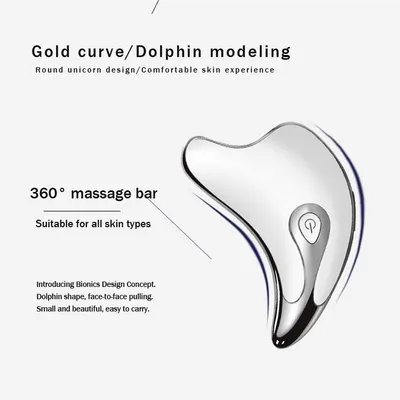 Gua Sha Scraper Facial Massager Face Lifting Slimming LED Light Microcurrent Skin Rejuvenation Electric Body Gouache Massage