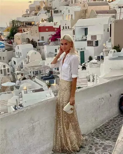 Women's Sequin Long Skirt Sequin Skirt