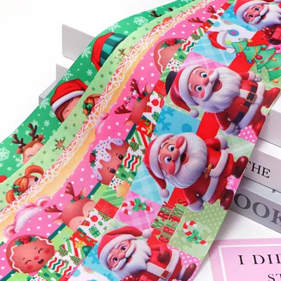 Christmas Printing Thermal Transfer Flower Diy Ribbon Roll