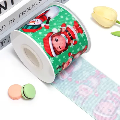 Christmas Printing Thermal Transfer Flower Diy Ribbon Roll