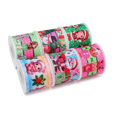 Christmas Printing Thermal Transfer Flower Diy Ribbon Roll