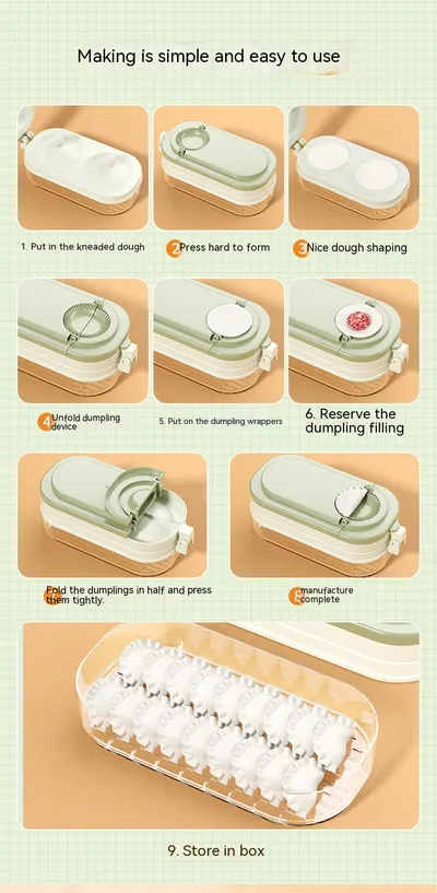 Household Multi-functional Three-in-one Dumpling Making Mold Kitchen Gadgets