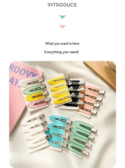 Small Leaf Duckbill Clip DIY Seamless Hair Clip Handmade Material