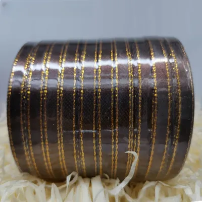 Double Gold Edge Satin Ribbon Gift Package Ribbon Decorative Band Korean Style Handicraft DIY
