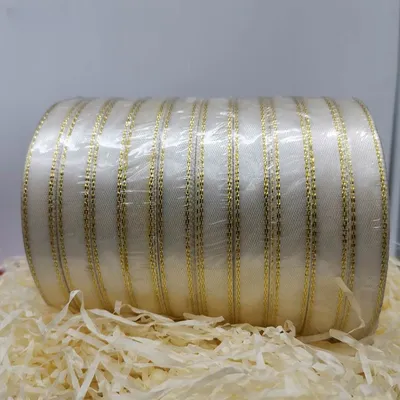 Double Gold Edge Satin Ribbon Gift Package Ribbon Decorative Band Korean Style Handicraft DIY