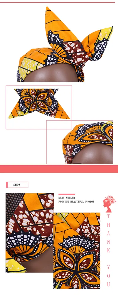 European And American Women's Batik Cloth Hair Band Ankara Fabric Hair Ring