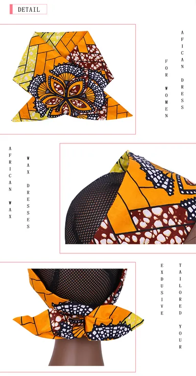 European And American Women's Batik Cloth Hair Band Ankara Fabric Hair Ring