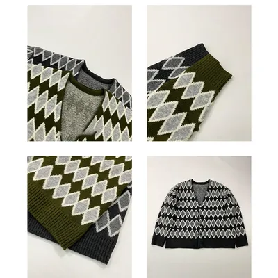 V-neck Sweater Cardigan Men's Coat Loose Sweater