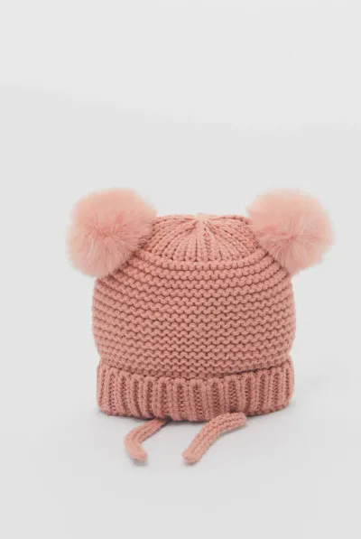Fake Fur Ball Decorative Baby Knitted Wool Hat Knitted Scarf Two-piece Set
