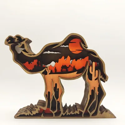 Multi-layer Wooden 3D Forest Animal Wooden Crafts