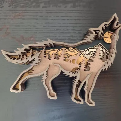 Multi-layer Wooden 3D Forest Animal Wooden Crafts
