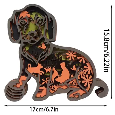 Multi-layer Wooden 3D Forest Animal Wooden Crafts