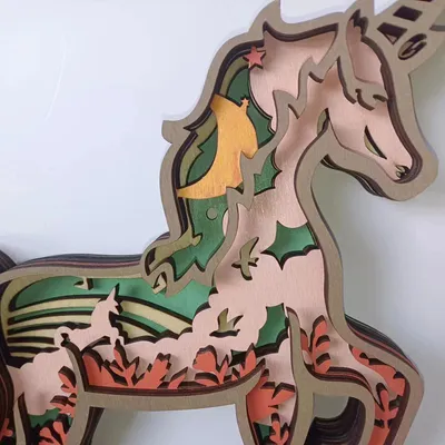Multi-layer Wooden 3D Forest Animal Wooden Crafts
