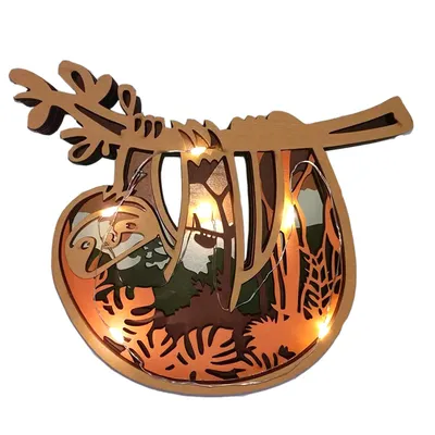 Multi-layer Wooden 3D Forest Animal Wooden Crafts