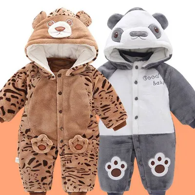 Autumn And Winter Thickening Outwear 0-1 Year Old Male And Female Baby Clothes Baby Bear Shape
