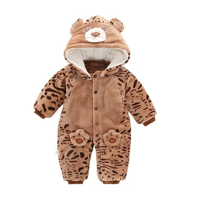 Autumn And Winter Thickening Outwear 0-1 Year Old Male And Female Baby Clothes Baby Bear Shape