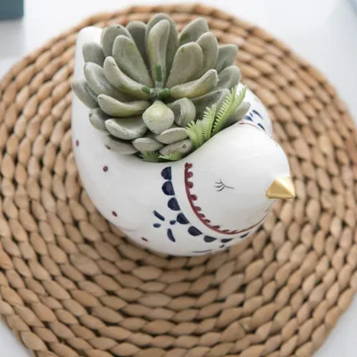 Ceramic Crafts Decoration Creative Bird Shape Hydroponic Artificial Flower Flower Arrangement Loungewear