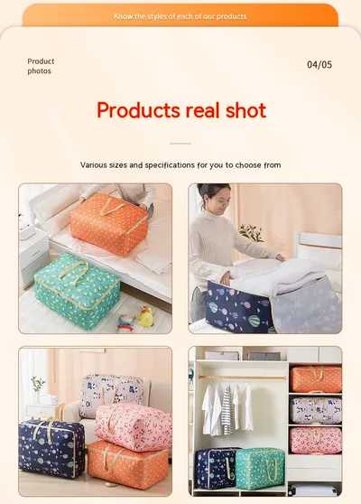 Large Capacity Moving And Storage Cotton Quilt Bags