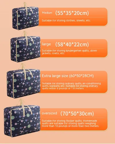 Large Capacity Moving And Storage Cotton Quilt Bags