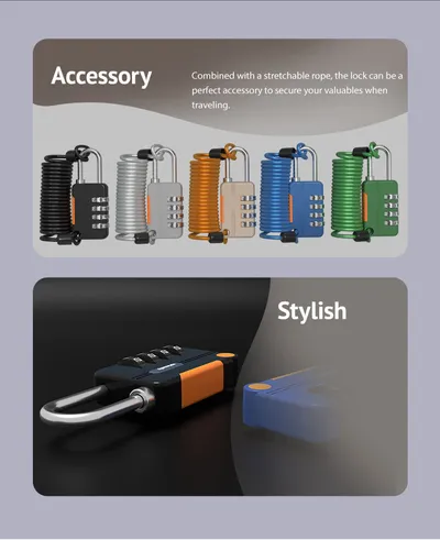 Color Matching Multi-purpose Luggage Gym Cabinet Padlock With Password Required
