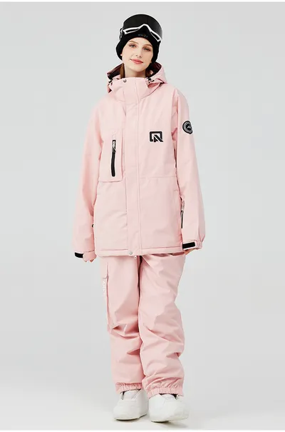Men's And Women's Winter Outdoors Veneer Double Board Ski Suit