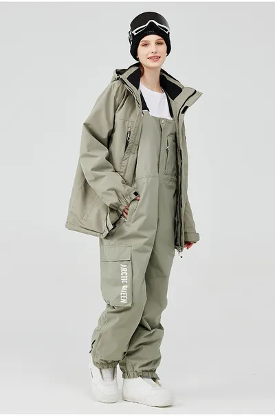 Men's And Women's Winter Outdoors Veneer Double Board Ski Suit