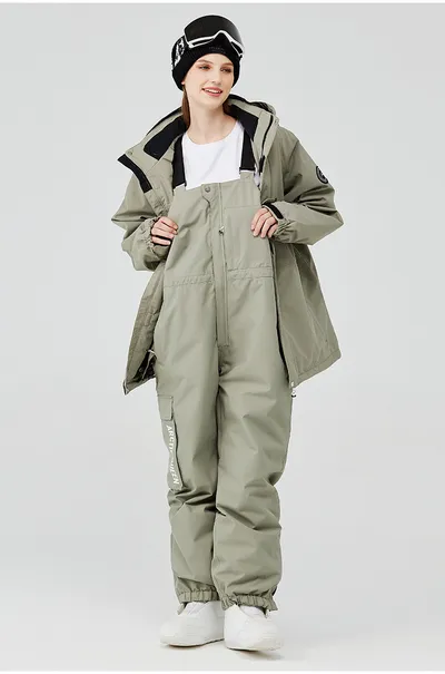 Men's And Women's Winter Outdoors Veneer Double Board Ski Suit