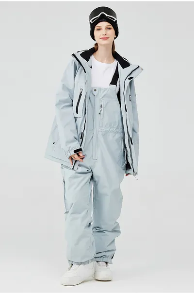 Men's And Women's Winter Outdoors Veneer Double Board Ski Suit