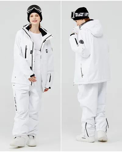 Men's And Women's Winter Outdoors Veneer Double Board Ski Suit