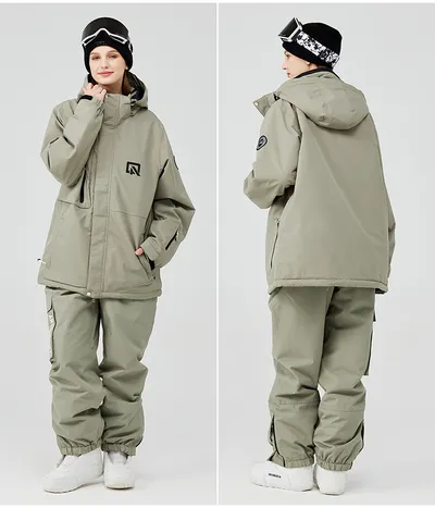 Men's And Women's Winter Outdoors Veneer Double Board Ski Suit