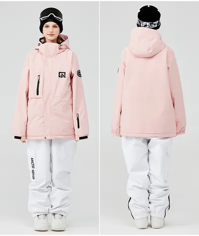 Men's And Women's Winter Outdoors Veneer Double Board Ski Suit