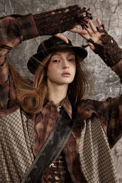 European And American Style Stitching Edging Design Sense Niche Loose Lapel Long Sleeves Shirt