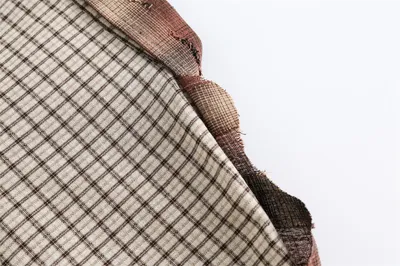 European And American Style Stitching Edging Design Sense Niche Loose Lapel Long Sleeves Shirt