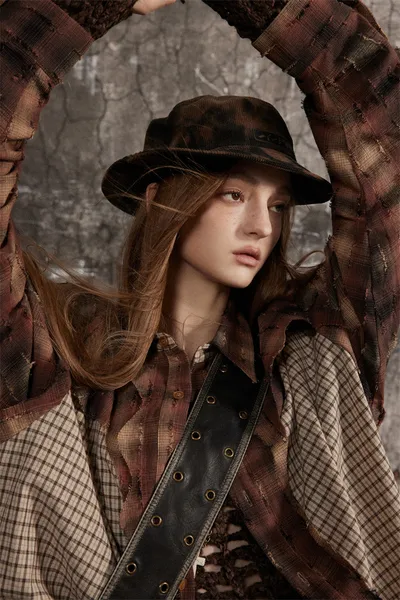 European And American Style Stitching Edging Design Sense Niche Loose Lapel Long Sleeves Shirt