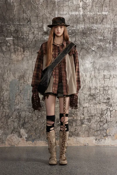 European And American Style Stitching Edging Design Sense Niche Loose Lapel Long Sleeves Shirt