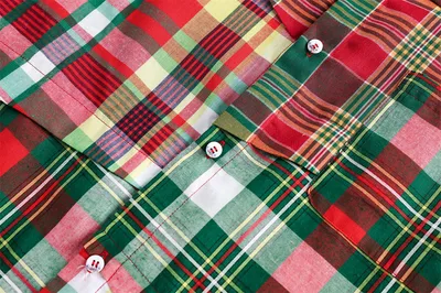 Irregular Spliced Plaid Blouse Men