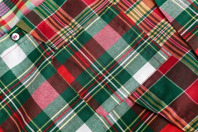 Irregular Spliced Plaid Blouse Men