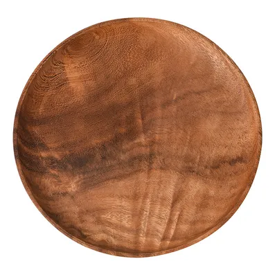 Japanese-style Household Walnut Acacia Mangium Round Dish