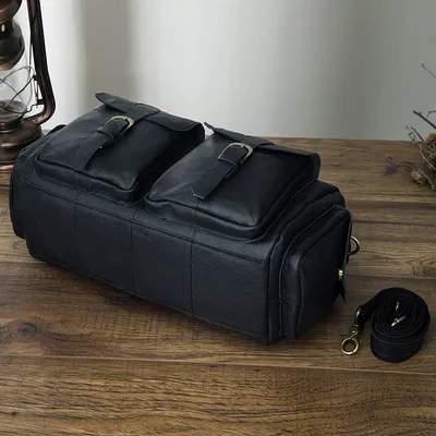 Top Layer Oil Wax Skin Cowhide Leather Retro Men's 14-inch Business Handheld Official Document Bag