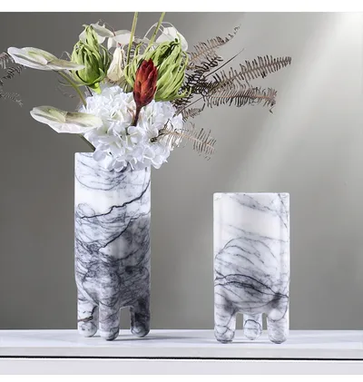 Marble Hydroponic Green Plant Soft Home Decoration Decorative Vase