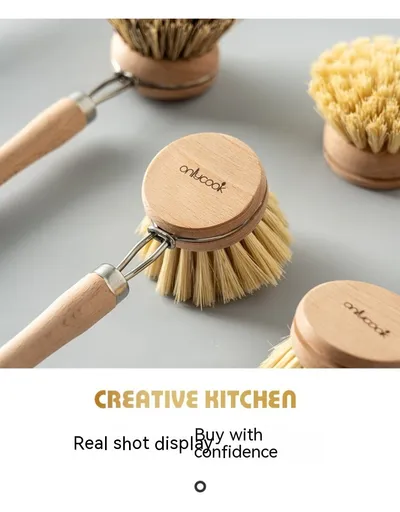 Long Handle Kitchen Can Be Brush Replacement Head Horse Hair Dish Brush