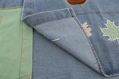 Stitching Contrast Color Irregular Shirt Coat