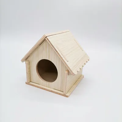 Solid Wood Small House Hamster Sleeping Nest Djungarian Hamster Small Villa Toy Supplies