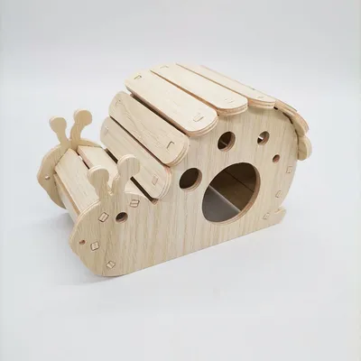 Solid Wood Small House Hamster Sleeping Nest Djungarian Hamster Small Villa Toy Supplies