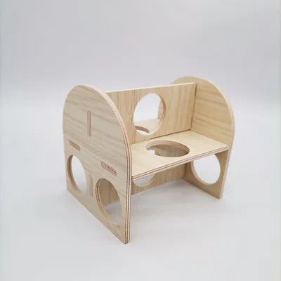 Solid Wood Small House Hamster Sleeping Nest Djungarian Hamster Small Villa Toy Supplies