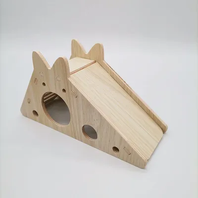 Solid Wood Small House Hamster Sleeping Nest Djungarian Hamster Small Villa Toy Supplies