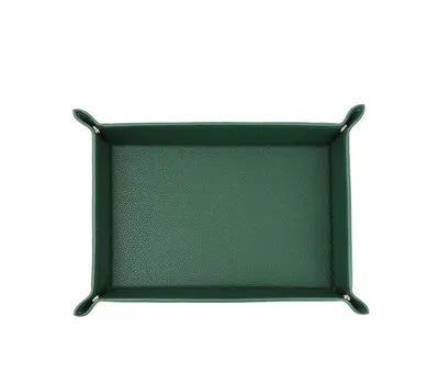 Leather Litchi Pattern Entrance Coffee Table Sundries Key Storage Box Household Supplies